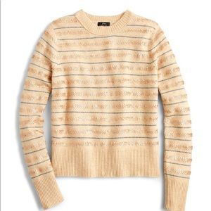Jcrew sequin super soft sweater, camel, NWT, sz m